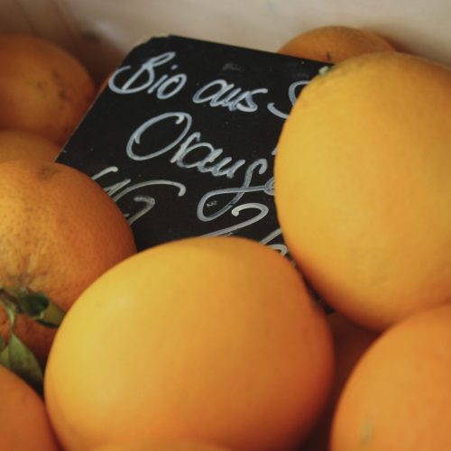 Nahaufnahme von Bioorangen